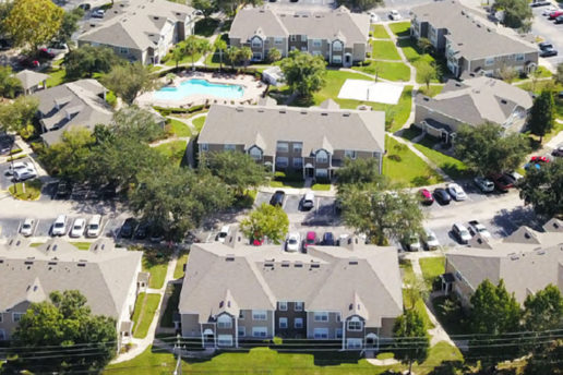 aerial view of property